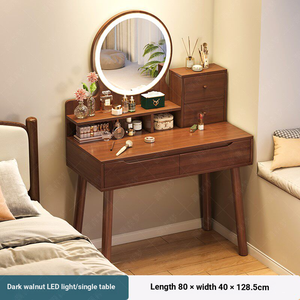 Nouvelle coiffeuse de style chinois, luxe léger, minimaliste et compacte, avec rangement et fonction d'étude intégrées - Product Image 1