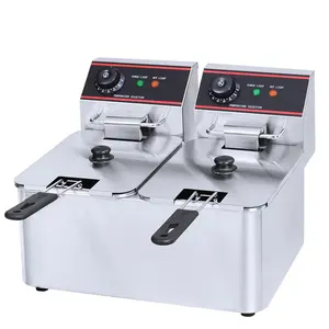 Komersial Deep Fryer, Peralatan Dapur, 2-Tank 2 Basket Fryer