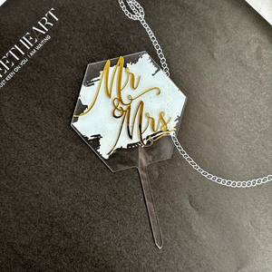 Cross-border ins vent printemps <span class=keywords><strong>série</strong></span> acrylique joyeux anniversaire gâteau insérer carte maman fleur couleur imprimé gâteau plug-in gâteau topper - Product Image 6