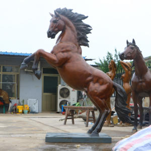 <span class=keywords><strong>Metal</strong></span> el sanatları yaşam boyutu antika pirinç at heykel atlama at heykeli - Product Image 1