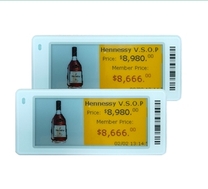 Étiquette de rayon électronique couleur noire 2,9 pouces avec écran E-Ink, étiquette de prix électronique pour composants - Étiquette code-barres - Product Image 1