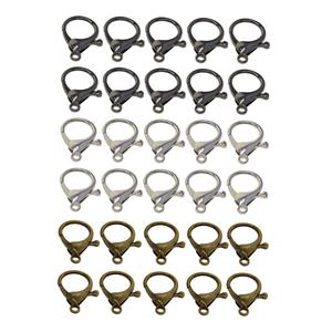30 set di grandi dimensioni piegate in oro pinze di aragosta fai da te connettore gioielli per braccialetti portachiavi in lega materiali artigianali borsa di imballaggio - Product Image 2