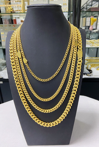 Colar de corrente cubana em aço inoxidável com banho de ouro 18k PVD de 8mm-12mm, estilo europeu, moda urbana, rap, hip-hop, para homens e mulheres. - Product Image 5