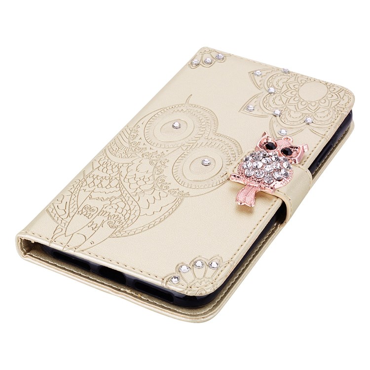 Uposao Cover A Portafoglio Per Samsung Galaxy A51 Con Stampa Gufo - Custodia In Pelle PU Con Porta Carte, Supporto Integrato E Pennino Incluso