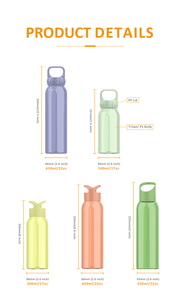 Botella de agua Tritan portátil sin BPA con candado deportivo y pajita para beber directamente, nuevo diseño para estudiantes y acampada - Product Image 5