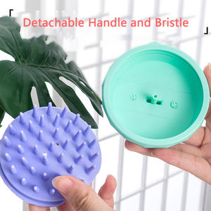 Ducha de silicona suave para el cuero cabelludo, cepillo de pelo de autolimpieza, con <span class=keywords><strong>Logo</strong></span> personalizado - Product Image 3