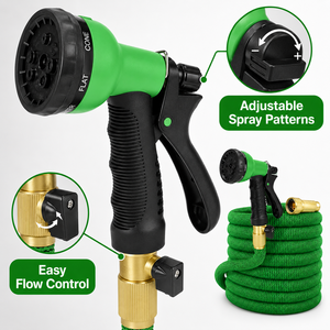 2026 Hoses <b>Shrinking</b> Pocket Shipping Magic Retractable Flexible Head Pipe Anti 50ft Expandable Water Guns - Product Image 2