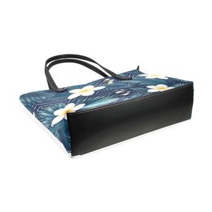Hawaii Plumeria Pattern Leather <b>Tote</b> Bag Women Shoulder Handbag Floral Carryall for Daily Use - Product Image 5