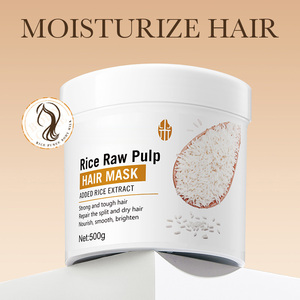 Crema Capilar de Queratina de Arroz Orgánica Natural al por Mayor para Reparación Nutritiva del Cabello, Mejora la Bifurcación, Hidratación Esponjosa de Spa, Pulpa de Arroz Cruda - Product Image 6