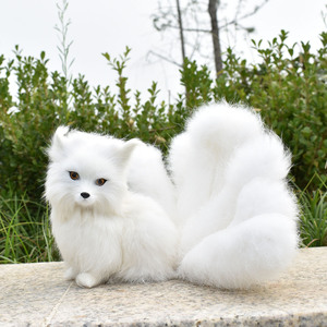 รูปปั้นสัตว์นุ่มนิ่มทำด้วยมือปรับได้มีหลายสีจิ้งจอกเก้าหางสำหรับโต๊ะอะนิเมะของขวัญแต่งงานแบบแฟนตาซี - Product Image 4