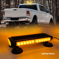 Bandes lumineuses LED haute intensité 72W avec fonction d'avertissement magnétique puissante, dotées de lumières clignotantes rouges et bleues.