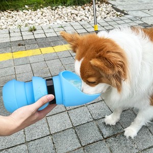 Cangkir Lipat Silikon Portabel Kapasitas Besar untuk Anjing dan Kucing, Tempat Makan Hewan Peliharaan Bulat untuk Luar Ruangan dengan Tempat Minum untuk Jalan-Jalan Anjing - Product Image 6