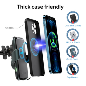 Capteur intelligent contrôle tactile voiture évent support de téléphone support 15W charge rapide pince automatique <span class=keywords><strong>Induction</strong></span> <span class=keywords><strong>chargeur</strong></span> de voiture sans fil - Product Image 5