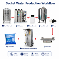 Machines d'emballage de haute qualité pour liquides, capacité de remplissage de 50 à 500 ml, machine automatique de remplissage et de scellage de sachets d'eau pour les boissons