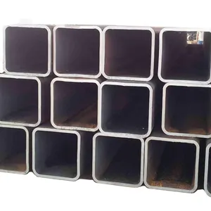 Tubo de aço ERW de 3 "", quadrado Q235 S355 Prime Quality, seção oca, preto, quadrado e retangular, tubo de carbono