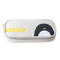 Trousse à crayons en toile motif mouton et lapin, grande capacité, avec fermeture éclair, couleur macaron, personnalisable, pour l'école et le bureau