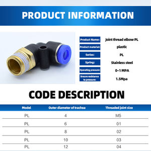 <span class=keywords><strong>PL</strong></span>-Serie Rohrverbindungen Kunststoff-Winkelstück Rohrverbinder 90° Winkelstück Schnellanschluss Pneumatik-Fitting - Product Image 4