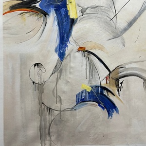 Peinture à l'huile faite à la main, art abstrait moderne sur toile, nature morte, 100% peinte à la main, texture épaisse, tableau mural pour la décoration de la maison, hôtel - Product Image 2