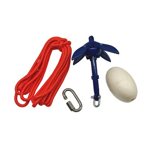 Yat Kayak filika için 0.22KG mavi alüminyum katlanır palamar tekne çapa - Product Image 5