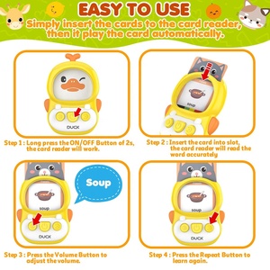 Máquina educativa de Aprendizaje Temprano Montessori, juguete que habla tarjetas flash <span class=keywords><strong>para</strong></span> niños, aprende palabras en inglés, lector de tarjetas, juguete de bolsillo <span class=keywords><strong>para</strong></span> hablar - Product Image 6