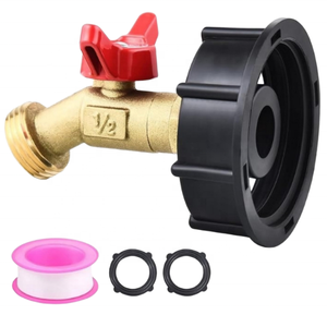 Robinet à bille manuel Camlock pour les sorties de conteneurs IBC, raccords de conteneurs d'<span class=keywords><strong>eau</strong></span> avec bouchon et collier métallique, installation facile - Product Image 3