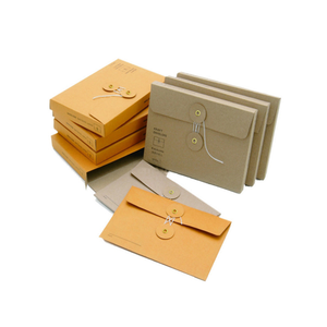 Enveloppe personnalisée de taille A5 A4 avec oeillet et corde pour <span class=keywords><strong>photos</strong></span>/emballage de dossiers papier à utiliser avec logo d'entreprise - Product Image 1