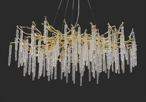 Luminaire suspendu moderne en cristal Lustre décoratif à LED pour branche d'arbre de salon à la mode Lampe suspendue - Product Image 4