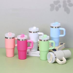 Vaso Térmico de Acero Inoxidable al Vacío de 30oz, 40oz, 50oz al por Mayor con Asa y Pajita para Cerveza, Té, con Logotipo Personalizable - Product Image 1