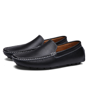 Mocassins de conduite décontractés pour hommes en cuir véritable souple, grandes tailles 38-47, cinq couleurs disponibles, chaussures habillées - Product Image 2