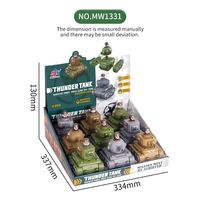Çocuklar için Push Go Manyetik Plastik Tank Oyuncak 2-4 ve 5-7 Yaş Eğlenceli Askeri Stil Montaj Toysmax LX1246580 3 Renk