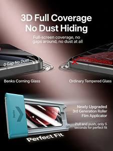 Protector de Pantalla de Vidrio Templado Curvo 3D con Pegamento Completo Anti-Reflejante Benks AR para Xiaomi 15 Pro / Ultra - Product Image 6