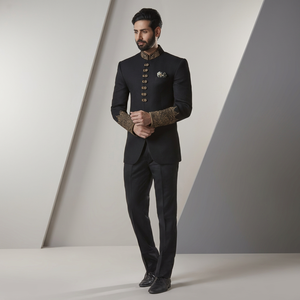 NEW---INDO-WESTERN--MEN ROBE AVEC BELLE Broderie ZARDOZI pour la Partie et DE MARIAGE Robe @ 2022 - Product Image 6