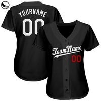 Maillot de baseball rétro unisexe au design original, en maille polyester respirante, col en V, sweat-shirt avec logo et numéro brodés