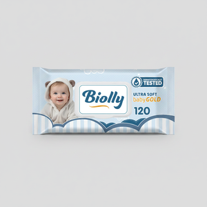 Toallitas Húmedas para Bebé Biolly, 120 Unidades, Algodón - Baby Gold - Product Image 2