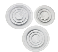Diffuseur d'air mécanique circulaire en aluminium au design industriel moderne pour la ventilation des entrepôts et des sous-sols