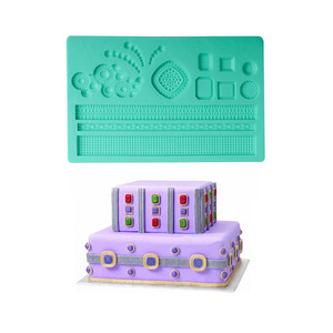 Fondant Cake Silicone Mold Set 7Pcs Embossed Texture Design For Cake Chocolate Baking DIY Home Decoration - Product Image 4