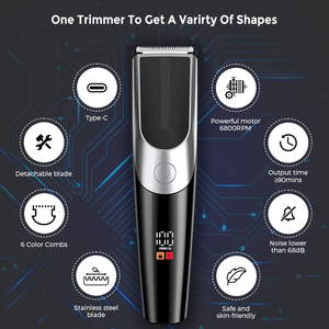 <span class=keywords><strong>Tondeuse</strong></span> à barbe Rechargeable sans fil avec interrupteur marche/arrêt, pour <span class=keywords><strong>homme</strong></span>, avec affichage LED - Product Image 4