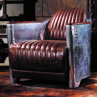 Momoda Foshan OEM/ODM Fabrication en usine de luxe antique Bureau Lounge Cigare Fauteuil en cuir véritable Fauteuil Chesterfield Canapé