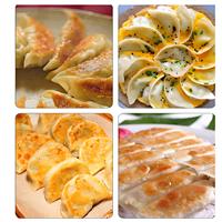 1500 Stück/h Halbautomatische Tischmaschine für kleine Unternehmen: Japanische Gyoza- und Potsticker-Maschine im japanischen Stil für frittierte und gedämpfte Teigtaschen