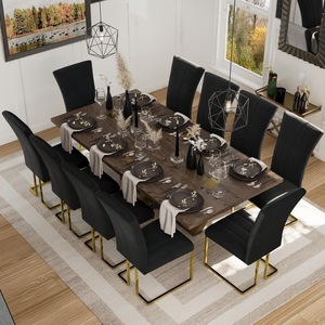 <span class=keywords><strong>Tavolo</strong></span> da Pranzo in <span class=keywords><strong>Legno</strong></span> Massello con Struttura in Metallo, Arredamento di Lusso per Sala da Pranzo - Product Image 3