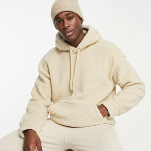 Sweat-shirt à capuche en sherpa pour homme avec tissu polaire 350 g/m², service de marque privée pour l'inventaire de vente au détail saisonnier - Product Image 1