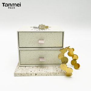 Custom Beige Jewelry Sliding Drawer <b>Box</b> Paper <b>Gift</b> <b>Box</b> for Bracelet Necklace <b>Earring</b> Ring Luxury Packaging <b>Box</b> - Product Image 6