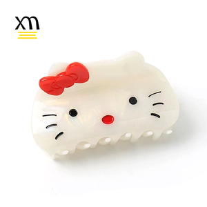 Fermagli per capelli a forma di personaggio <span class=keywords><strong>anime</strong></span>, fermagli giapponesi carini a forma di animale per ragazze, con logo, fermaglio per capelli a cartone animato Kawaii, fermaglio in acetato di marca - Product Image 4