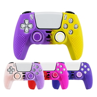 Coque en silicone pour manette PS5, housse de protection antidérapante pour manette PS5, coque intégrale pour manette de jeu, coque de préhension pour jeux