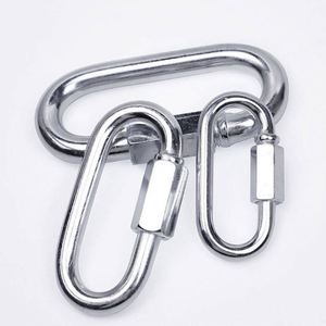 Mousqueton ovale portable en fer plaqué argent, à verrouillage rapide par vis, écologique, pour l'escalade en extérieur - Product Image 3