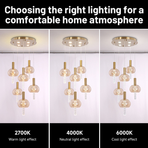 Lampadario <span class=keywords><strong>a</strong></span> <span class=keywords><strong>Sospensione</strong></span> <span class=keywords><strong>LED</strong></span> Moderno e Lussuoso, Design Semplice, Lampada Decorativa da Soffitto per Sala da Pranzo, Camera da Letto, Soggiorno - Product Image 3
