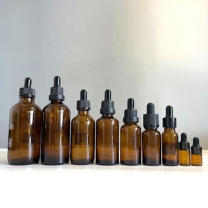 Bouteille en verre ambré ronde la plus vendue de 5 ml, 10 ml, 15 ml, 20 ml, 30 ml, 50 ml, 100 ml avec bouchon compte-gouttes noir inviolable - Product Image 6