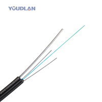 Cable de caída de fibra óptica 1 núcleo GJYXCH GJYXFCH Cable de caída de fibra FTTH para exteriores Modo único G657A1 Cable de acero o FRP reforzado