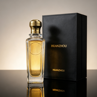 Vente en gros de flacons de parfum en verre transparent de luxe de 100 ml, flacons de parfum vides personnalisés avec emballage en boîte cadeau