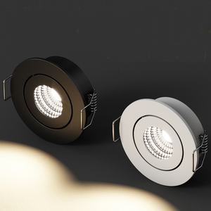 Projecteurs LED Mini Spot encastrés noirs pour plafond, en aluminium COB, réglables, anti-éblouissement, 5W, 7W, 9W, 12W, pour la maison, vente en gros - Product Image 1